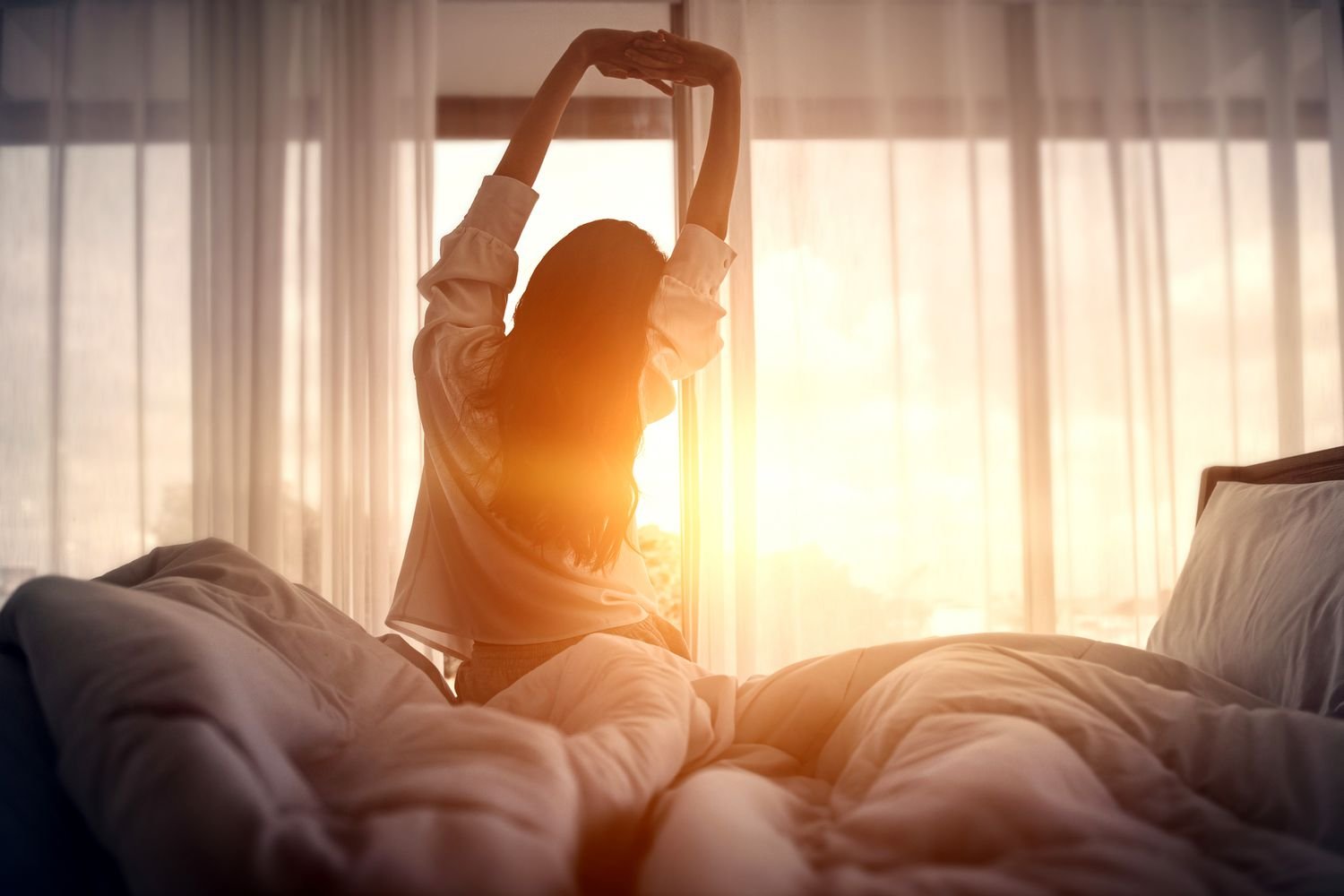 Morning yoga and meditation at sunrise